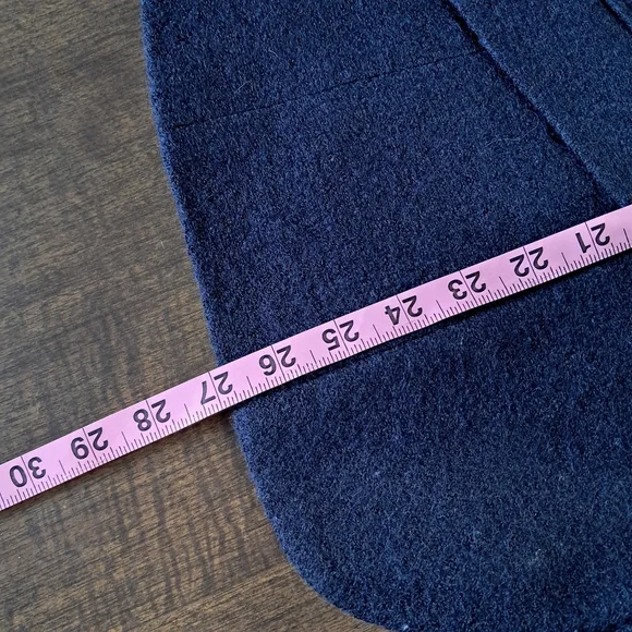 Talbots Womens Aberdeen Navy Blue Faux Fur Collar Wool Blend Jacket Blazer 16 - Picture 10 of 10